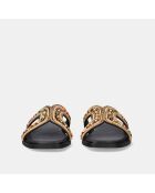 Sandales plate Maud noires