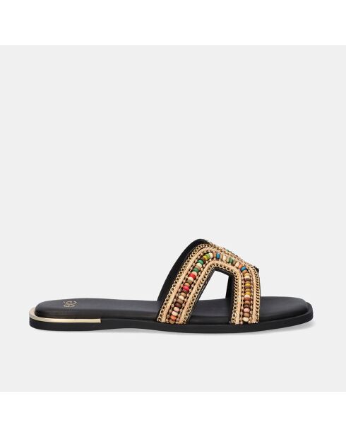 Sandales plate Maud noires