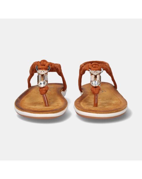 Sandales Plates Elsa chameau