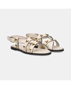 Sandales plate Paule blanc cassés
