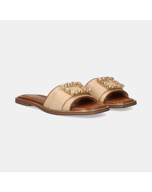 Sandales plate Delphine beiges