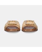 Sandales plate Delphine beiges