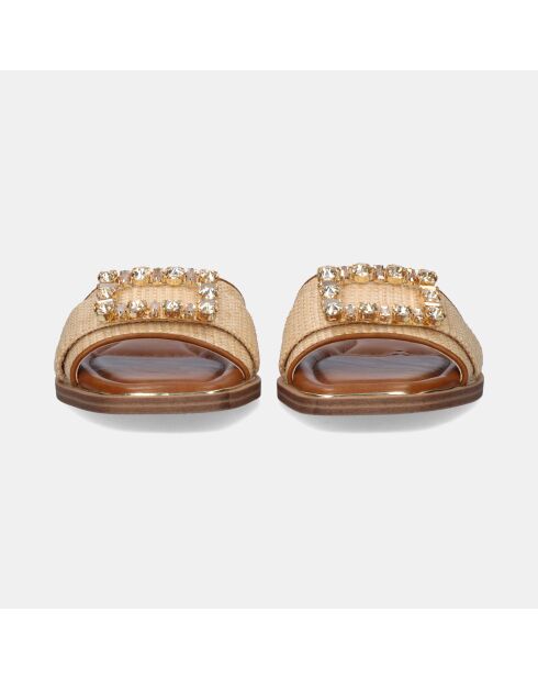 Sandales plate Delphine beiges