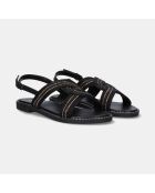 Sandales Plates Madeleine noires