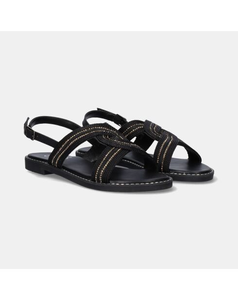 Sandales Plates Madeleine noires