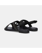 Sandales Plates Madeleine noires