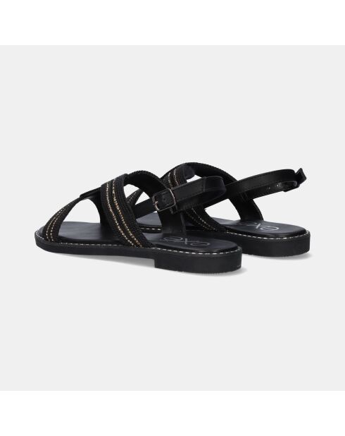 Sandales Plates Madeleine noires
