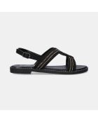 Sandales Plates Madeleine noires