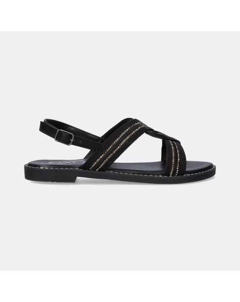 Sandales Plates Madeleine noires