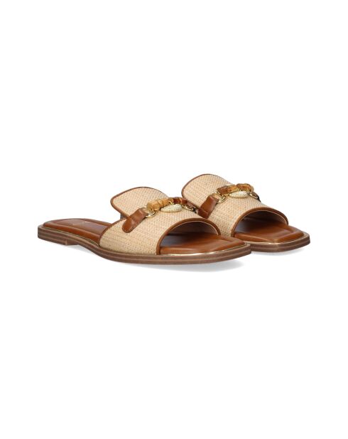 Sandales plate Daniela beiges