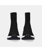 Baskets Agnès noires - Talon 6 cm
