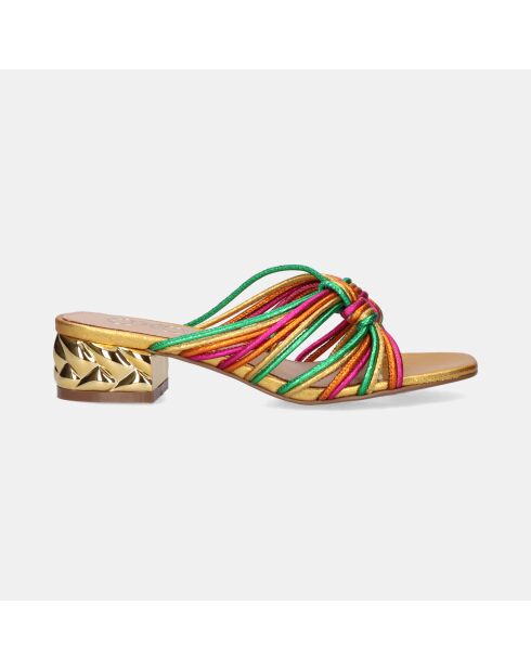 Sandales à talon bas Flora multicolores