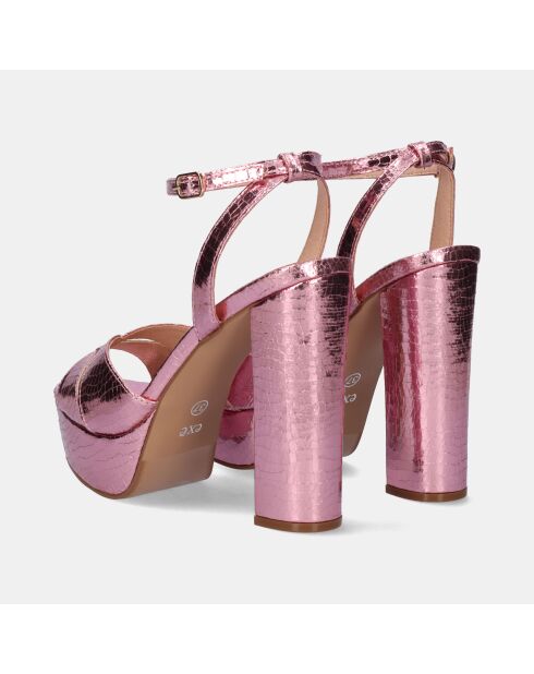 Sandales à talons hauts Léna roses - Talon 12 cm