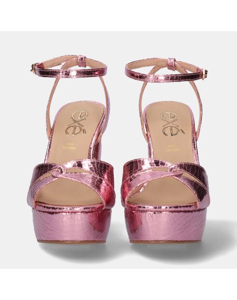 Sandales à talons hauts Léna roses - Talon 12 cm