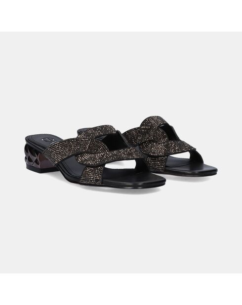 Sandales à talon bas Francesca noires