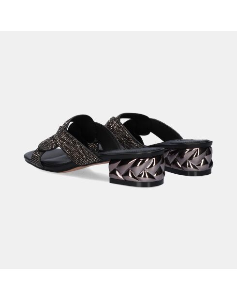 Sandales à talon bas Francesca noires