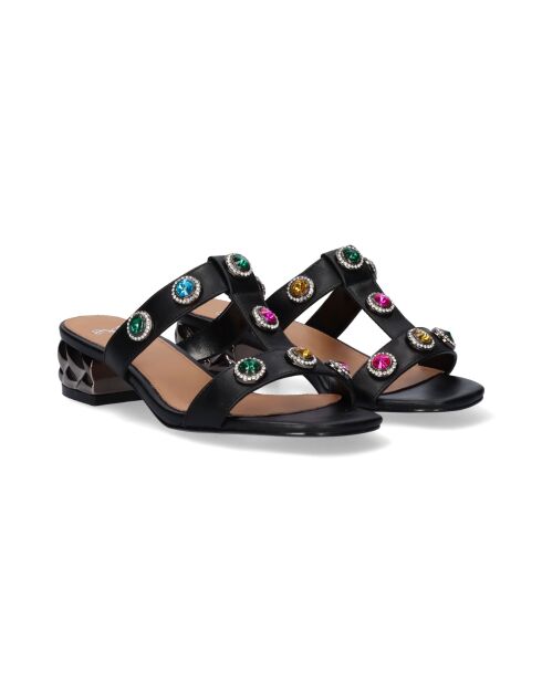 Sandales à talon bas Georgette noires