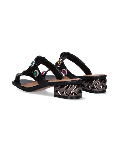 Sandales à talon bas Georgette noires