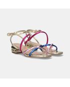 Sandales à talon bas Gaëlle multicolores