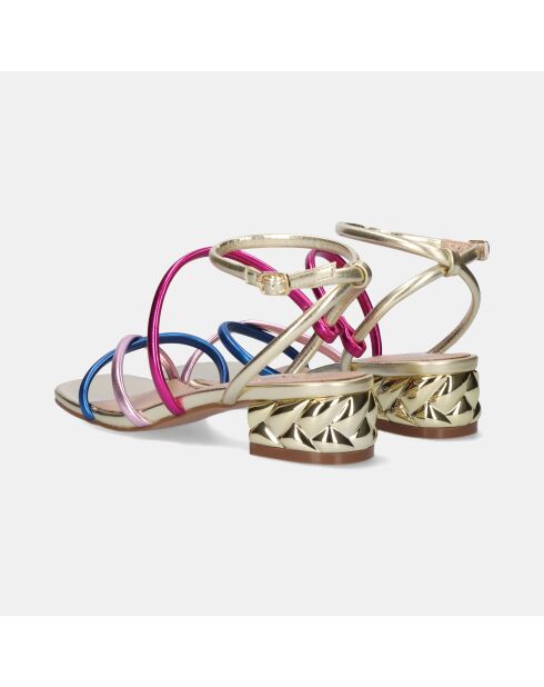 Sandales à talon bas Gaëlle multicolores