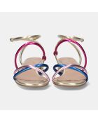 Sandales à talon bas Gaëlle multicolores