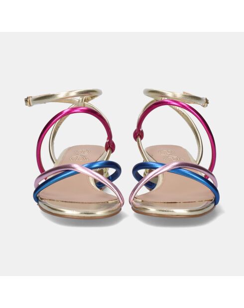 Sandales à talon bas Gaëlle multicolores