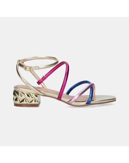 Sandales à talon bas Gaëlle multicolores
