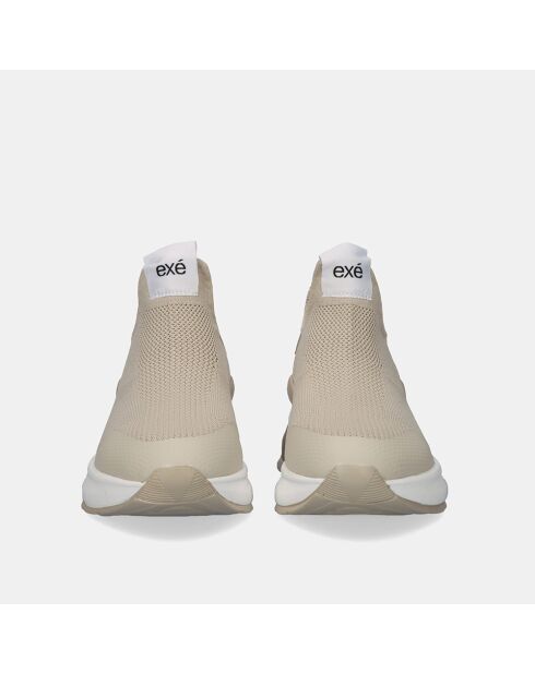 Baskets Armelle beiges - Talon 6 cm