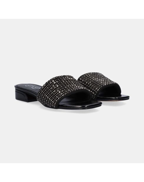 Sandales à talon bas Kelly noires