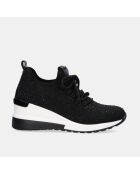 Baskets Anissa noirs - Talon 6 cm