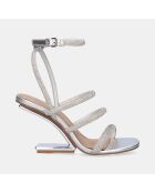Sandales à talons hauts Justine argentées - Talon 9 cm