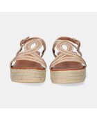 Sandales à Plateforme Marie-Claire doré/rose