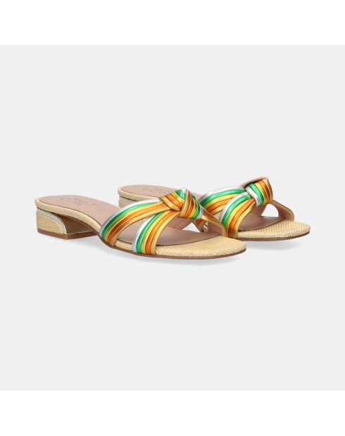 Sandales à talon bas Katia multicolores