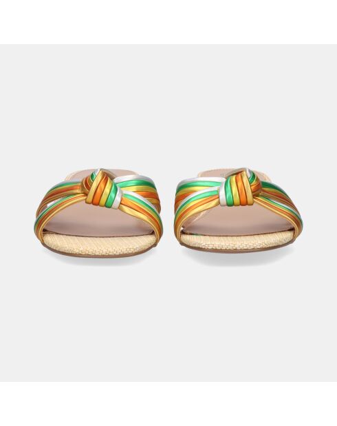Sandales à talon bas Katia multicolores