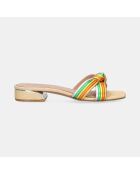 Sandales à talon bas Katia multicolores