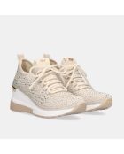 Baskets Angelina beiges - Talon 6 cm