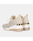 Baskets Angelina beiges - Talon 6 cm