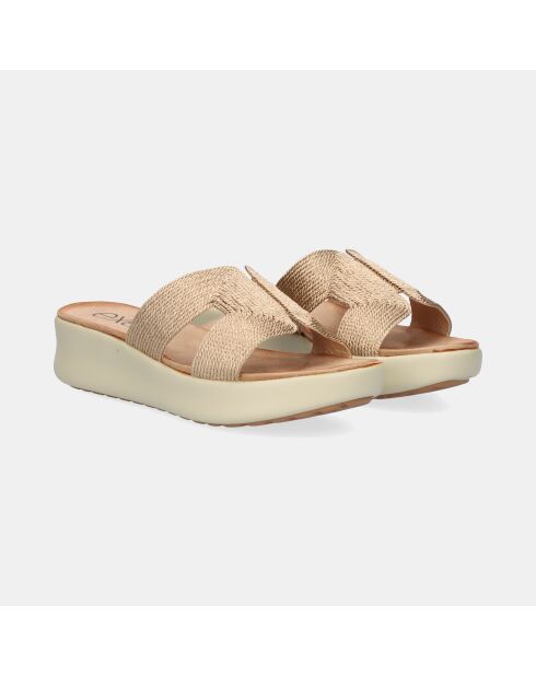 Sandales à Plateforme Bérénice doré/rose
