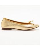 Jeanne goldfarbene Ballerinas aus schillerndem Leder
