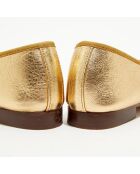 Jeanne goldfarbene Ballerinas aus schillerndem Leder