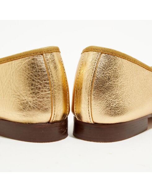 Jeanne goldfarbene Ballerinas aus schillerndem Leder
