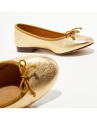 Jeanne goldfarbene Ballerinas aus schillerndem Leder