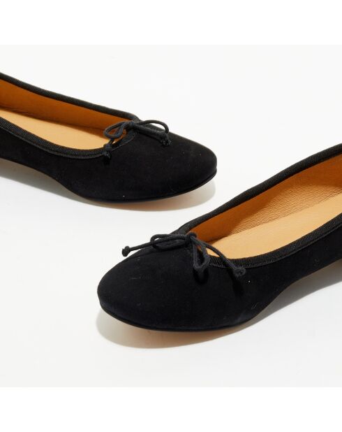 Jeanne schwarze Ballerinas aus Samtleder