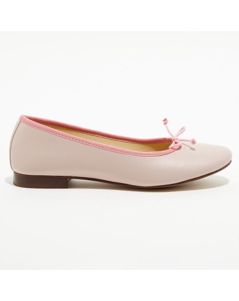 Ballerinas Jeanne aus rosafarbenem Leder