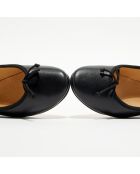 Schwarze Lederballerinas Jeanne