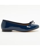 Ballerine Jeanne in pelle verniciata blu