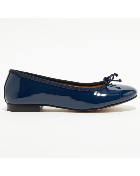 Jeanne marineblaue Ballerinas aus Lackleder