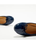 Ballerine Jeanne in pelle verniciata blu