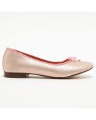 Ballerinas Jeanne aus schillerndem Leder in Rosa