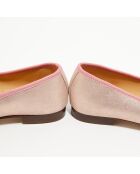 Ballerinas Jeanne aus schillerndem Leder in Rosa